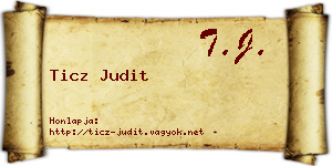 Ticz Judit névjegykártya