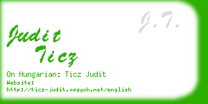 judit ticz business card